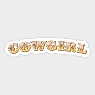 Cowgirl /// Retro Typography Design Sticker